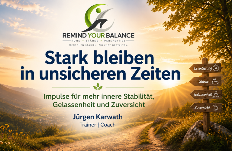 Wegweiser bei Sonnenaufgang zum Workshop Stark bleiben in unsicheren Zeiten